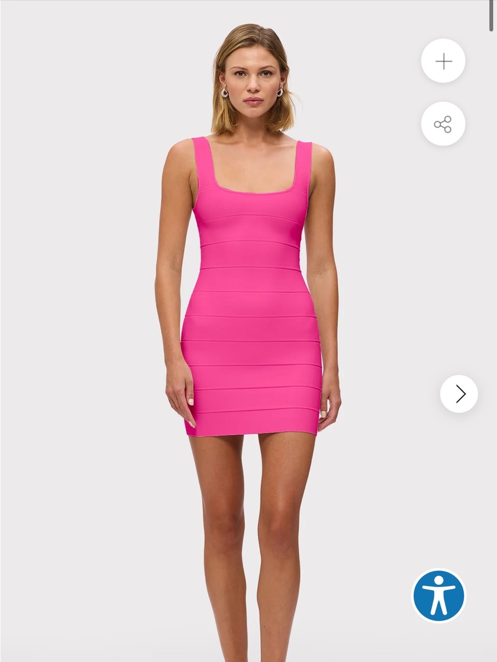 Herve Leger Hot Pink Bandage Mini Dress